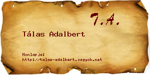 Tálas Adalbert névjegykártya